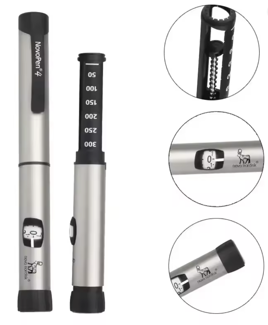 NovoPen4 Insulin Injection Pen for Diabetes Management Resusable Smart Blood Sugar Monitor Device Accurate Diabetic Delivery Pen