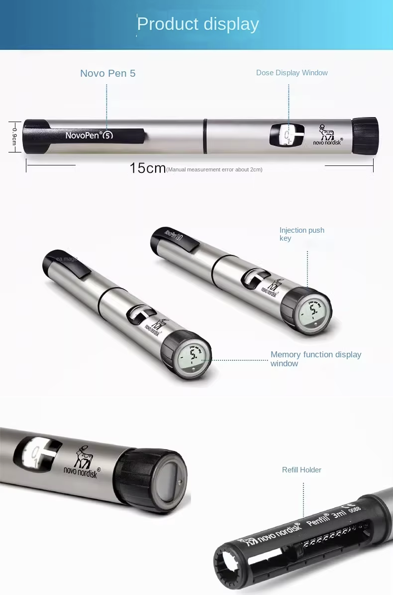 NovoPen 5 insulin / peptide pen – digital display, reusable, imported medical equipment from Novo Nordisk