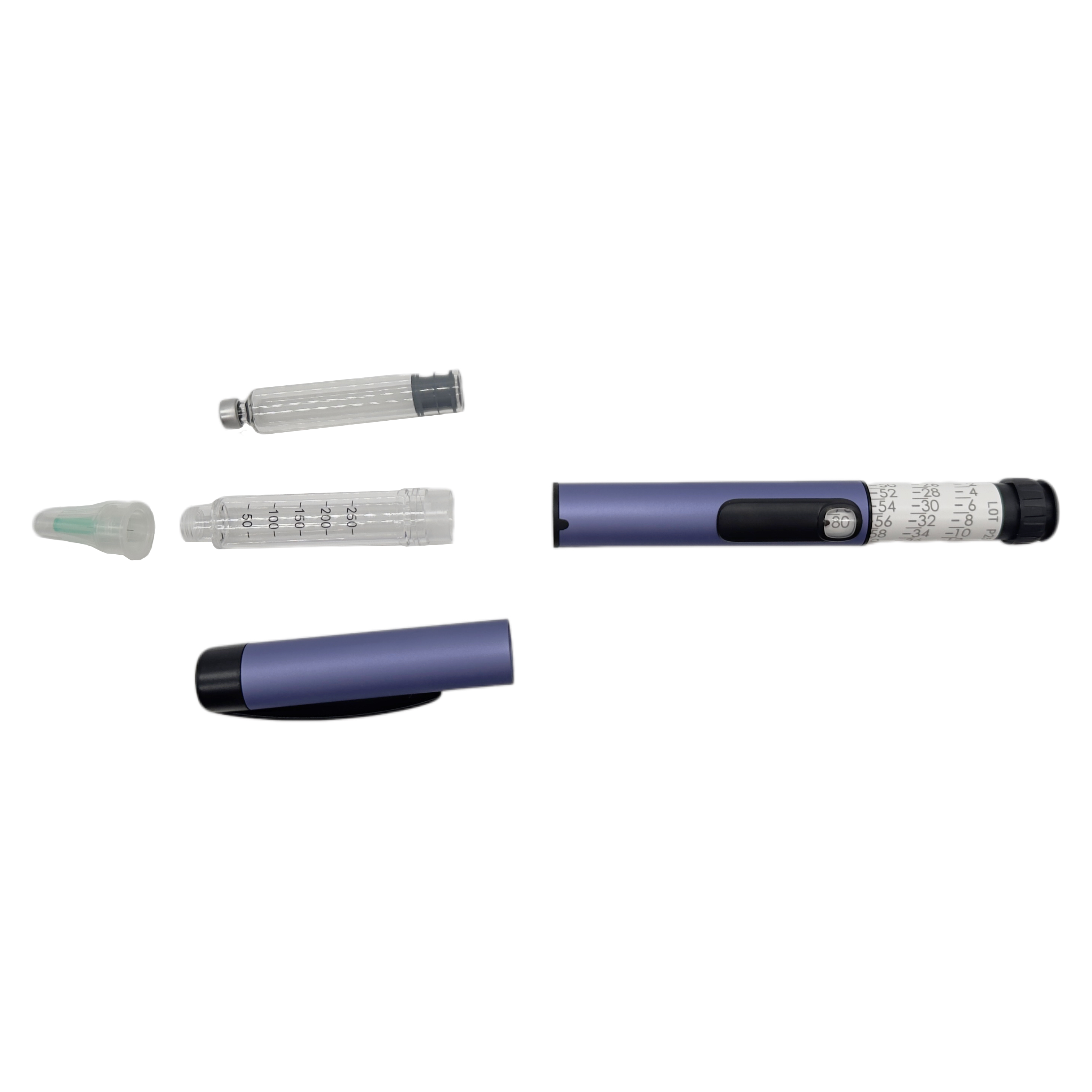 V1 Reusable Injection Pen 0-80 Units Adjustable Dose Pen Device 3ml Cartridge Compatible Matte Finish — view 6