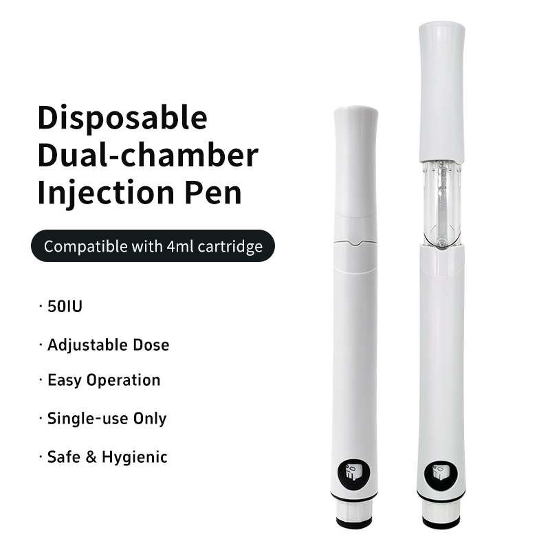 Disposable Adjustable Dual-chamber Injection Pen, 4ml, 50IU Insulin Injection