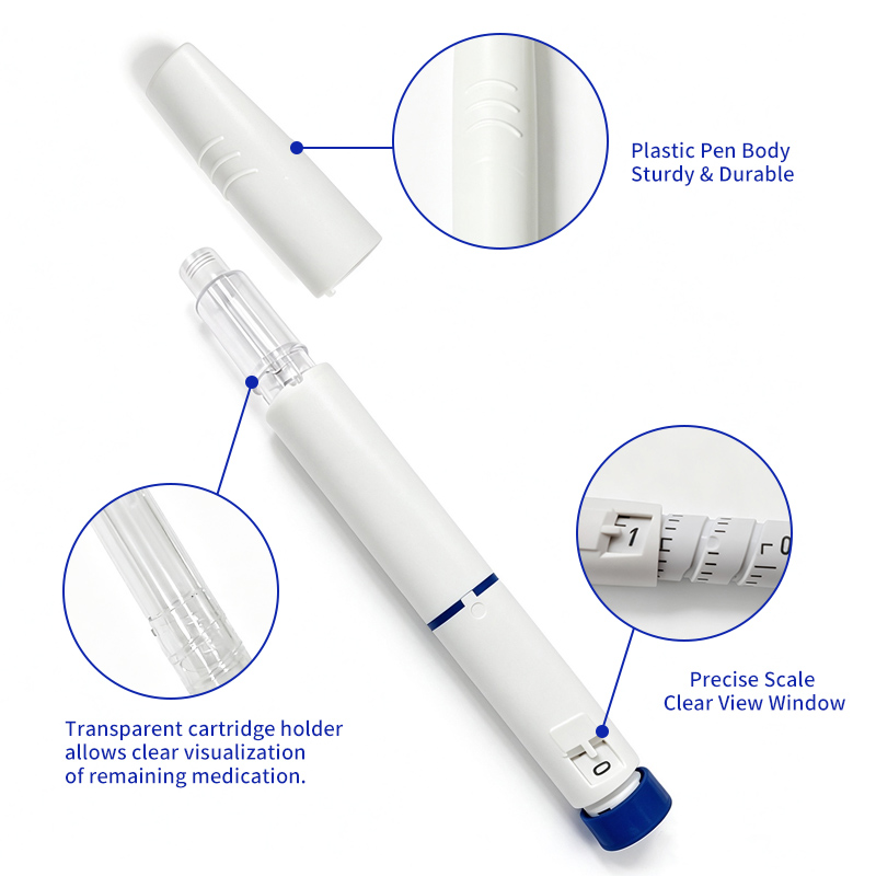 60IU Disposable Adjustable Dual-chamber Injection Pen, Compatible with 4ml Cartridge — view 2