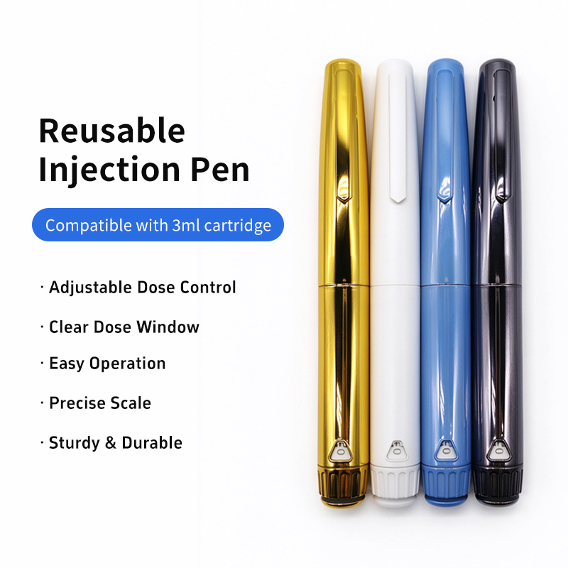 Reusable Plastic Insulin Pen, 60IU, Lightweight & Durable, Compatible with 3ml Cartridges